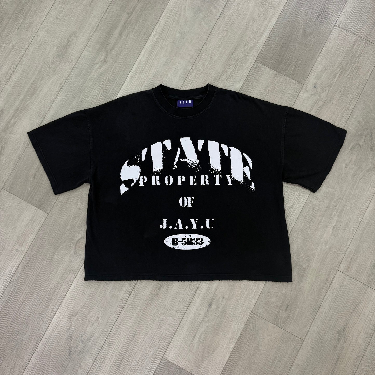 PROPERTY OF JAYU STATE "BE FREE" TEE (BLACK) - PRE ORDER