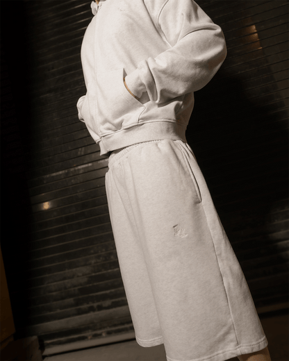 JAYU SWEAT SHORTS (LIGHT GREY)