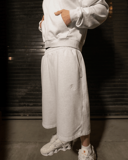 JAYU SWEAT SHORTS (LIGHT GREY)