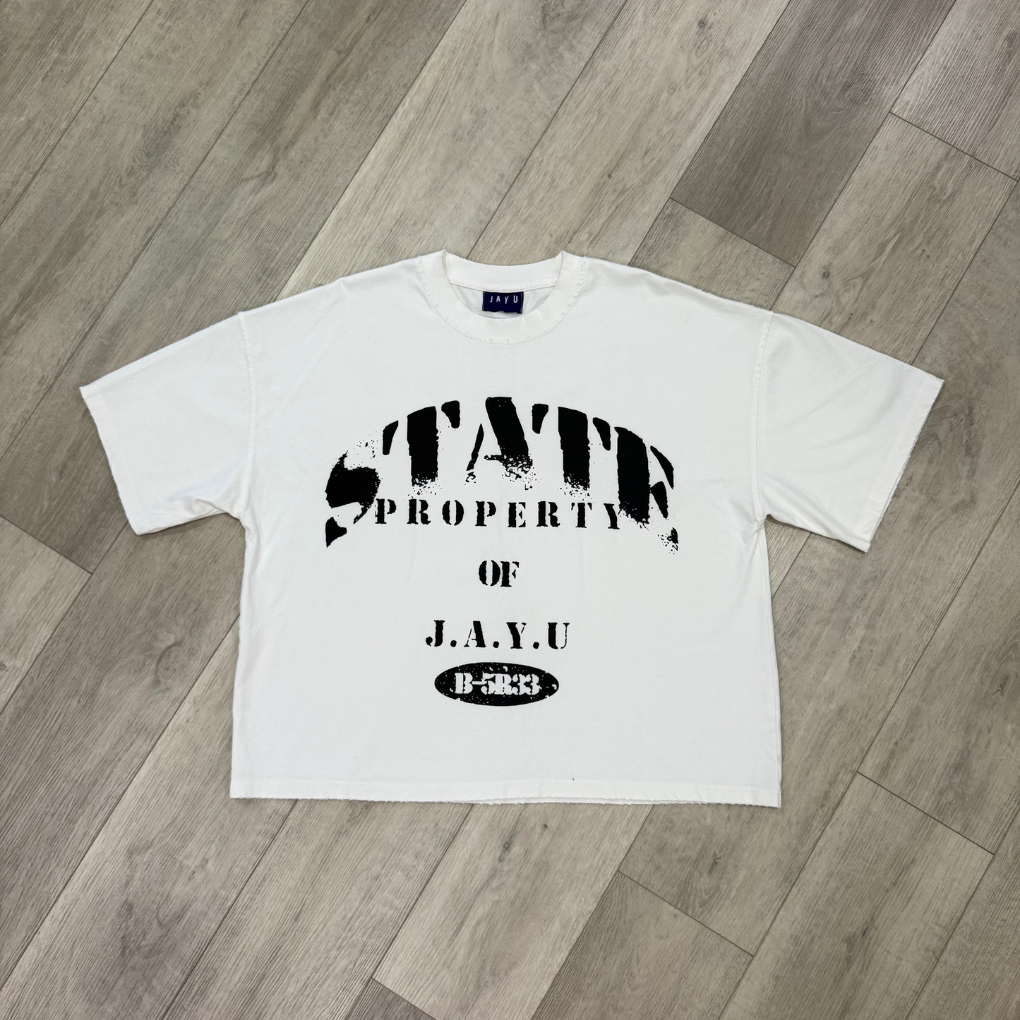 PROPERTY OF JAYU STATE "BE FREE" TEE (WHITE)
