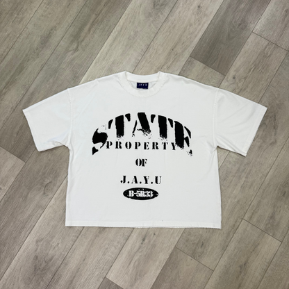 PROPERTY OF JAYU STATE "BE FREE" TEE (WHITE)