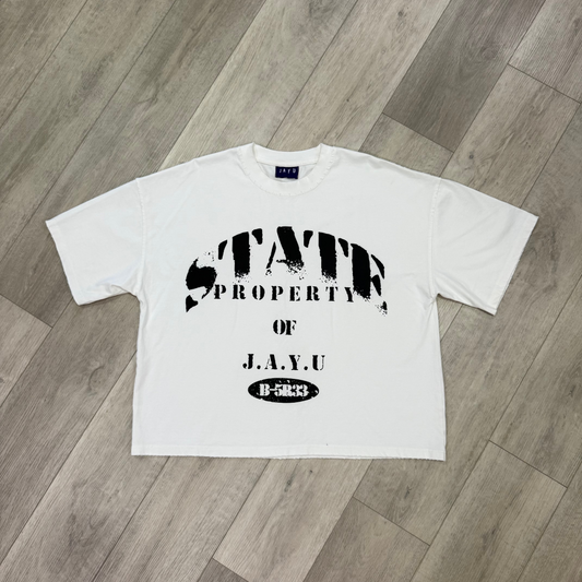 PROPERTY OF JAYU STATE "BE FREE" TEE (WHITE)