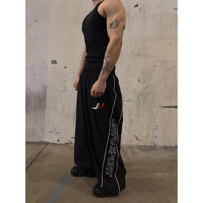 JAYU SPORTS NYLON PANTS - BLACK