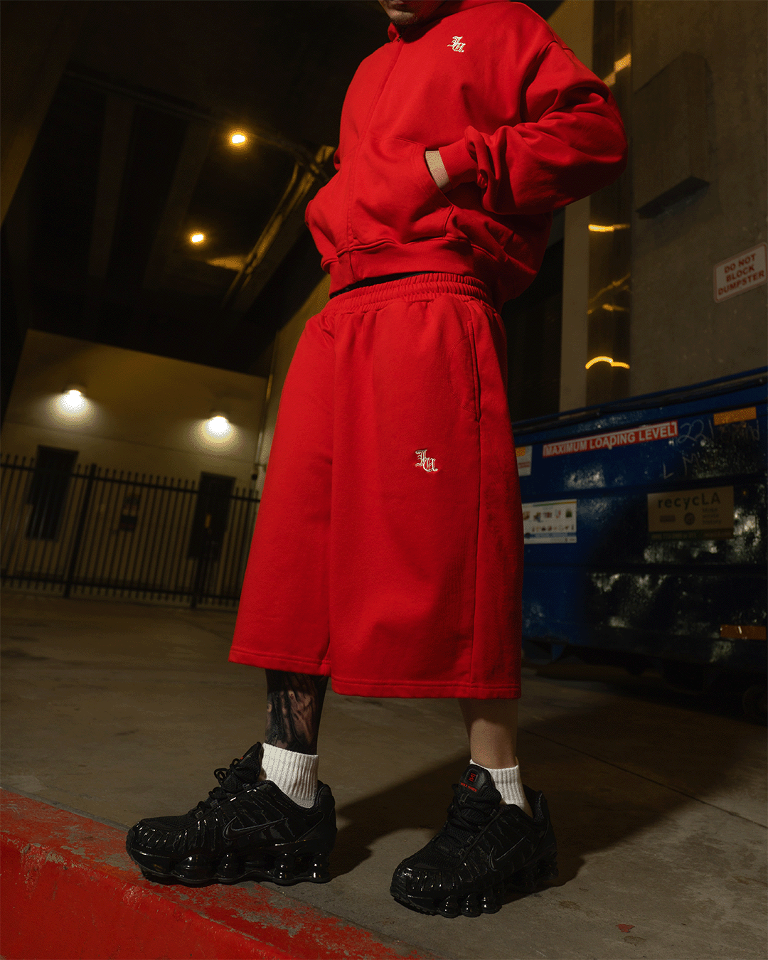 JAYU SWEAT SHORTS (RED)