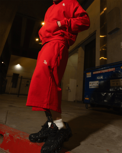JAYU SWEAT SHORTS (RED)